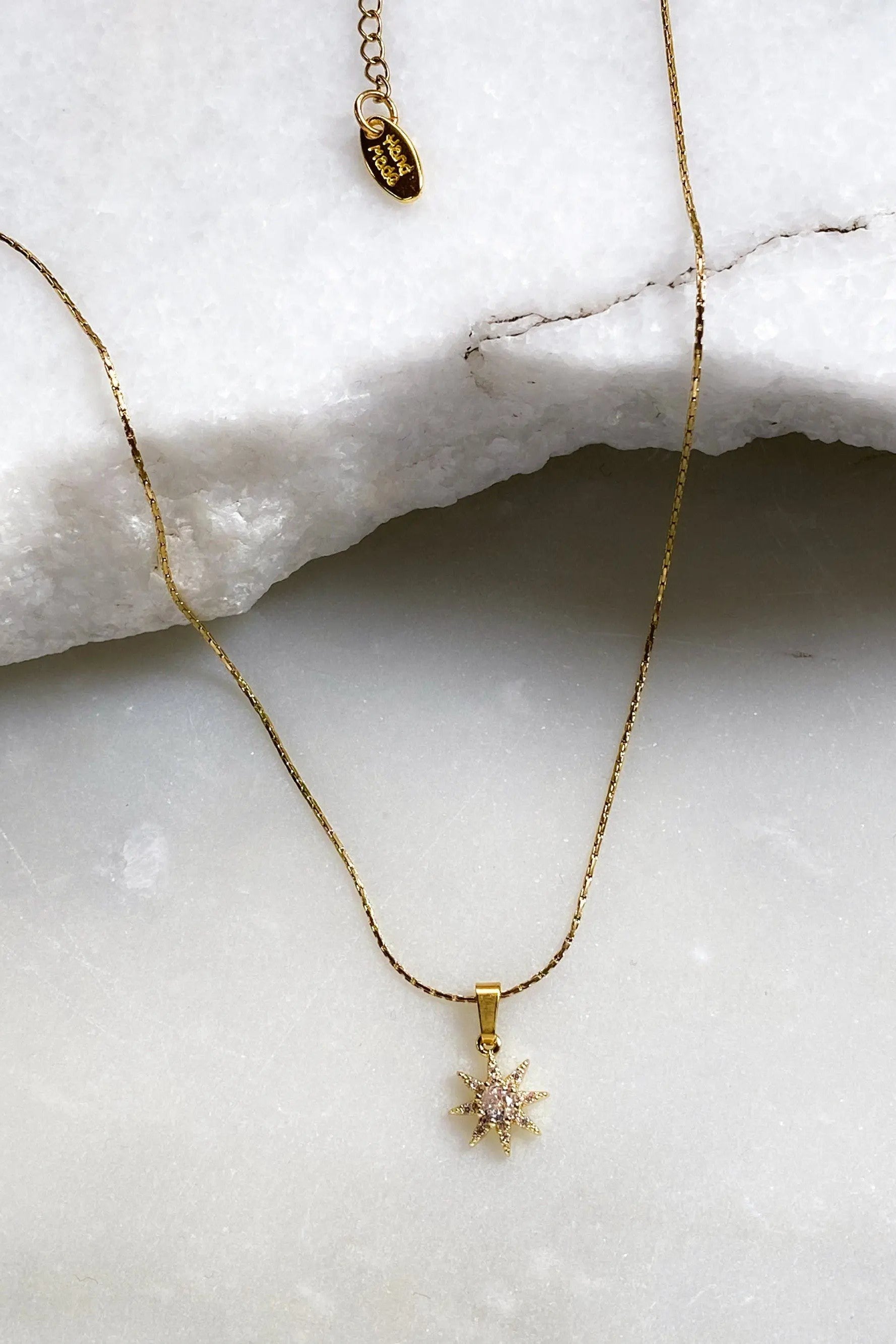 Small star necklace, Dainty star necklace, Zircon star Necklace, Gold chain star Necklace, Minimalist star Necklace, Gift for her