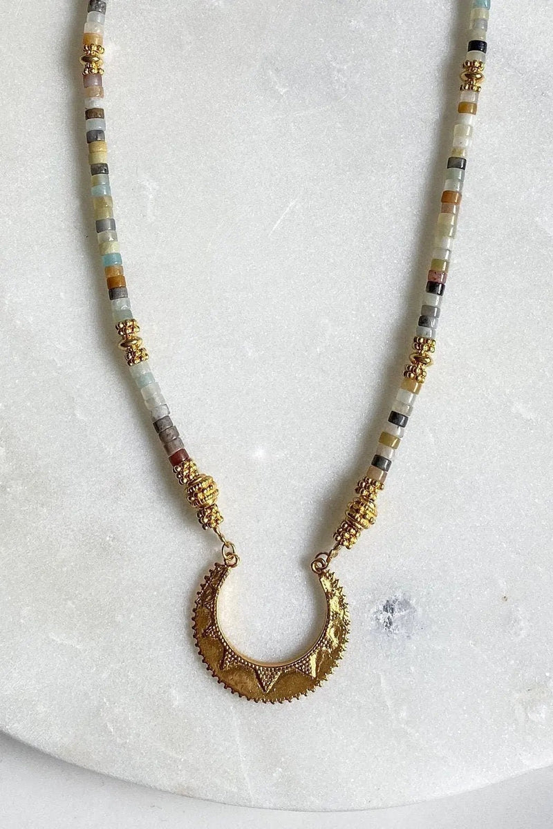 ELENI Statement Amazonite Necklace