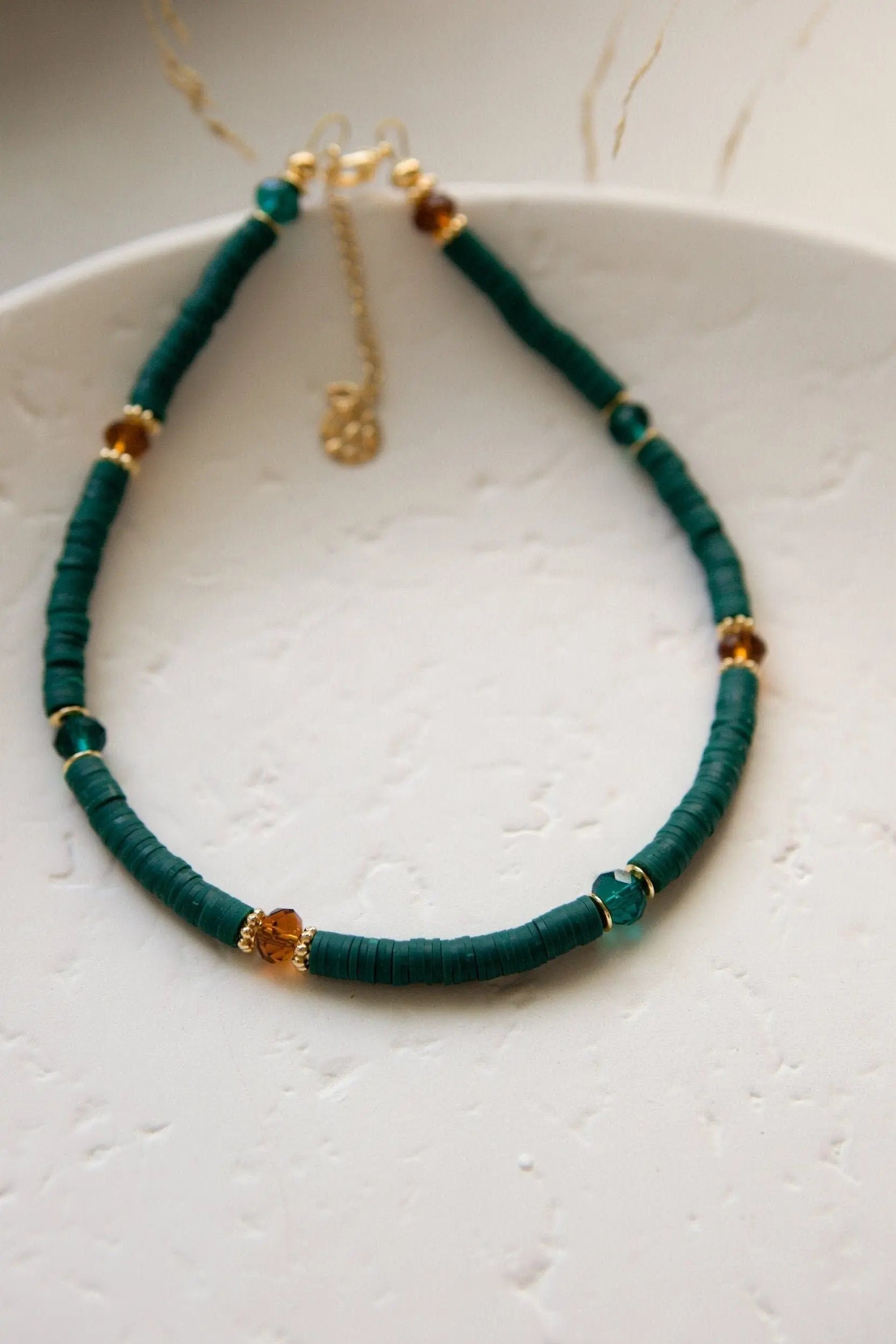 Heishi beaded necklace