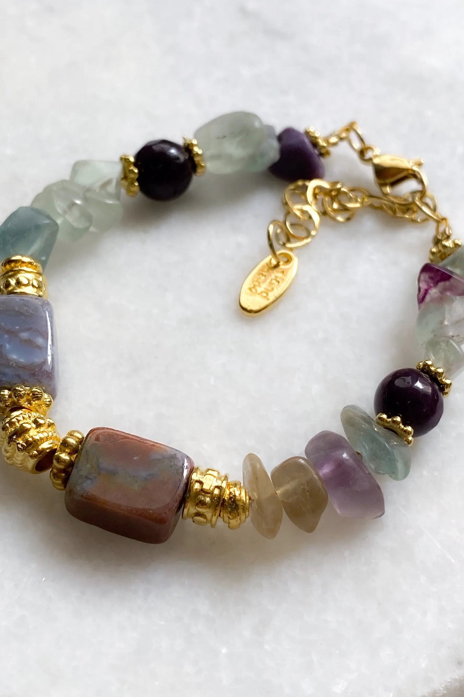 Fluorite Bracelet Serpentine Agate Bracelet Heishi Healing Bracelet Boho Chic Bracelet for Woman Gift for Wife Birthday Gift, GIPSY