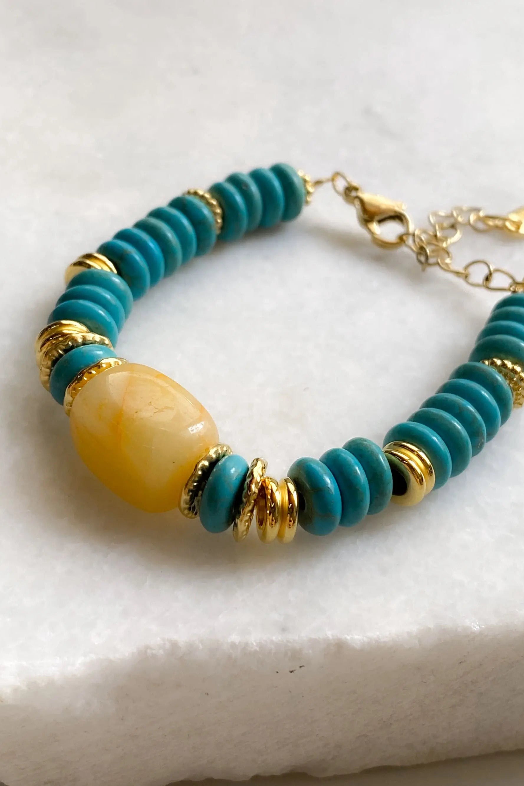 Birthday Gift Turquoise Agate Bracelet  Surfer bracelet Heishi Boho chic bracelet stackable bracelets Girlfriend Gift, ΚΙΜΑΥΑ